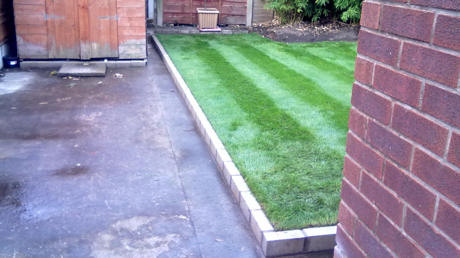 Lawn edge, after