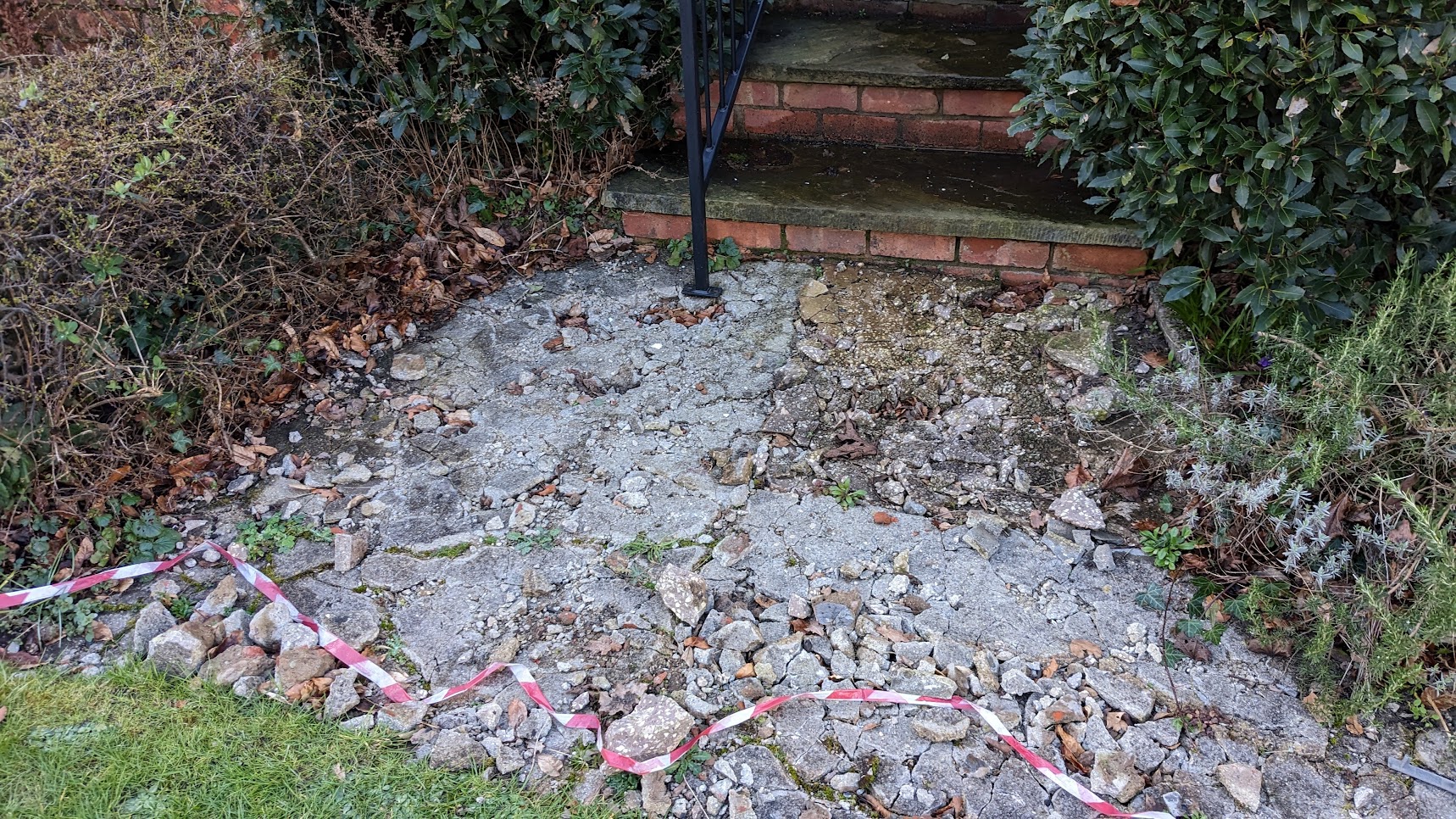 Stairs patio, before